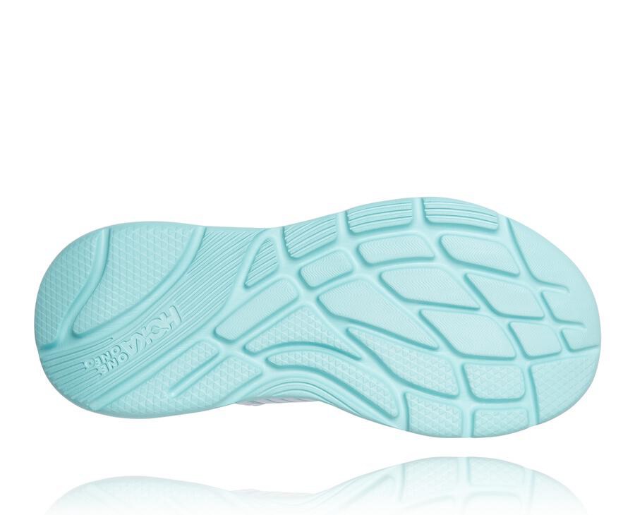 Hoka One One Ora Recovery Sandaler Dam - Vita/Blå - QVESJ-0639